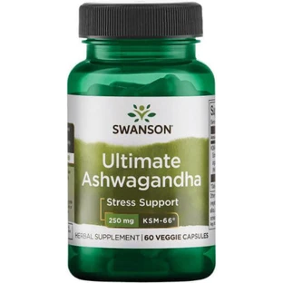 Swanson Ashwagandha Ultimate KSM 66 250 мг 60 рослинних капсул