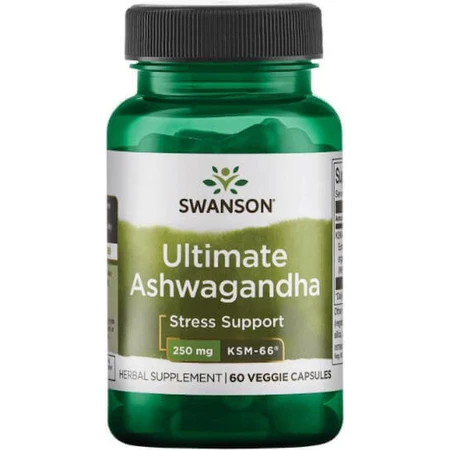 Swanson Ashwagandha Ultimate KSM 66 250 мг 60 рослинних капсул: ціни та характеристики