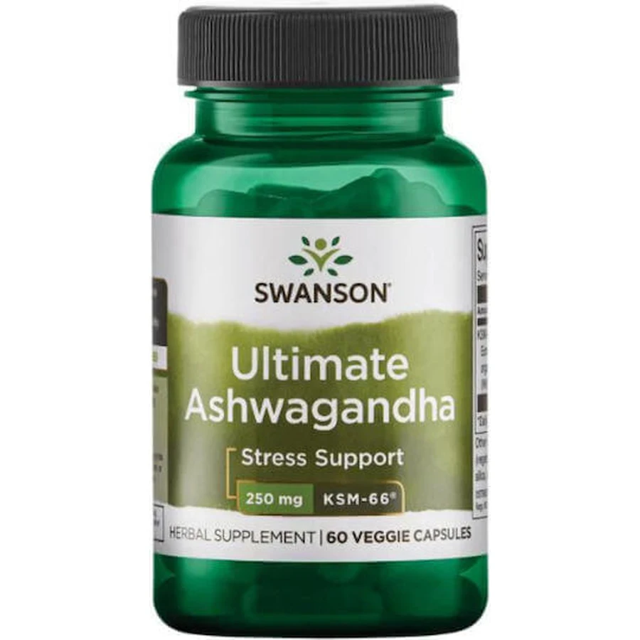 Swanson Ashwagandha Ultimate KSM 66 250 мг 60 рослинних капсул: ціни та характеристики