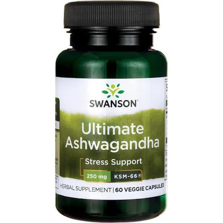 Swanson Ashwagandha Ultimate KSM 66 250 мг 60 рослинних капсул: ціни та характеристики