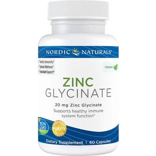 Nordic Naturals Глицинат цинка 20 мг 60 капс Глицинат цинка капс
