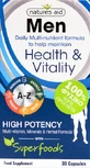 Natures Aid Men's Multi-Vitamins & Minerals Мультивитамины для энергии, укрепления иммунитета и нервной системы 30 капс
