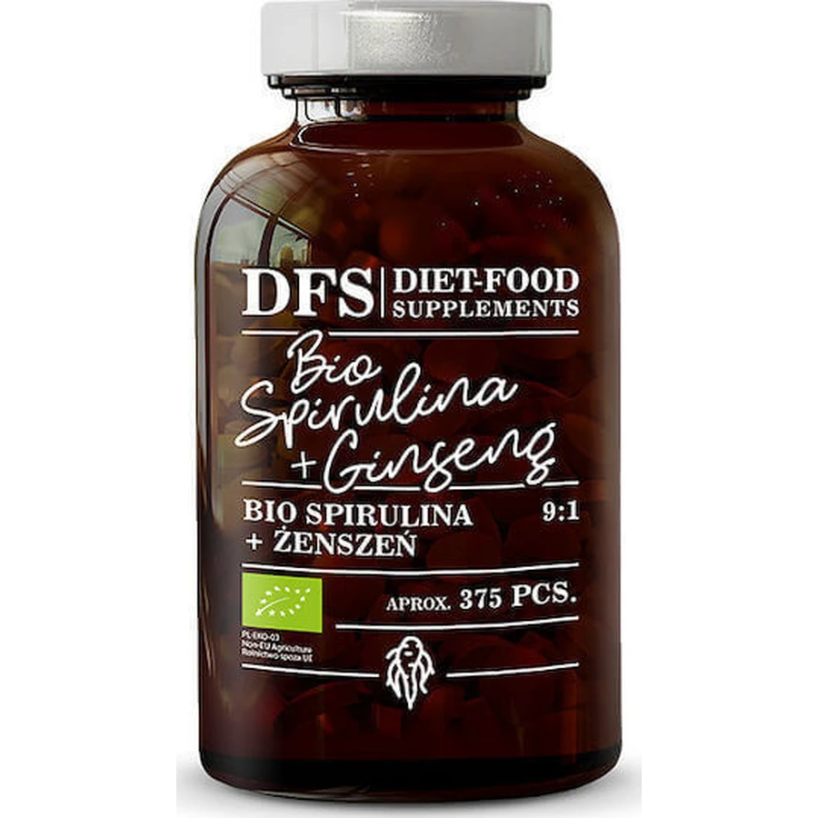 Diet-Food Bio Spiroulina & Ginseng 40mg 375 caps: цены и характеристики