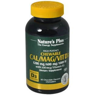 Nature's Plus Кальцій Магній Вітамін D3 з вітаміном К2 1 МО 60 жувальних таблеток