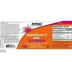 Now Foods AlphaSorb-C 500 Витамин для укрепления иммунитета, кожи и антиоксидантного действия 500 мг 180 растительных капсул: цены и характеристики