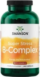 Swanson Super Stress B-Complex з вітаміном С для зміцнення енергії, імунітету та нервової системи 240 капс.