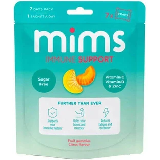 Mims Immune Support Мультивитамины для укрепления иммунной системы Цитрус 7 пакетиков