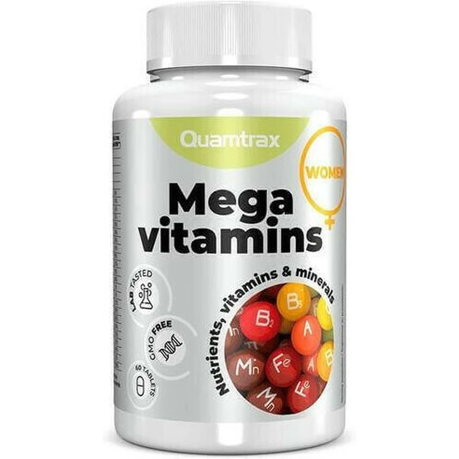 Quamtrax Nutrition Essentials Mega Vitamins For Women Мультивитамины для энергии и укрепления иммунной системы 60 таблеток: цены и характеристики