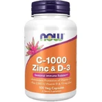 Полівітамінний комплекс C-1000 Zinc & D-3 від Now Foods для підтримки імунної системи 15 мг 100 рослинних капсул: ціни та характеристики
