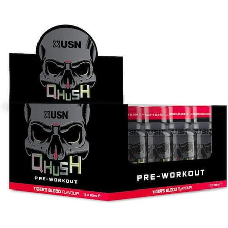USN Qhush Black Pre-Workout 12 x 5ml Cherry Cola: цены и характеристики