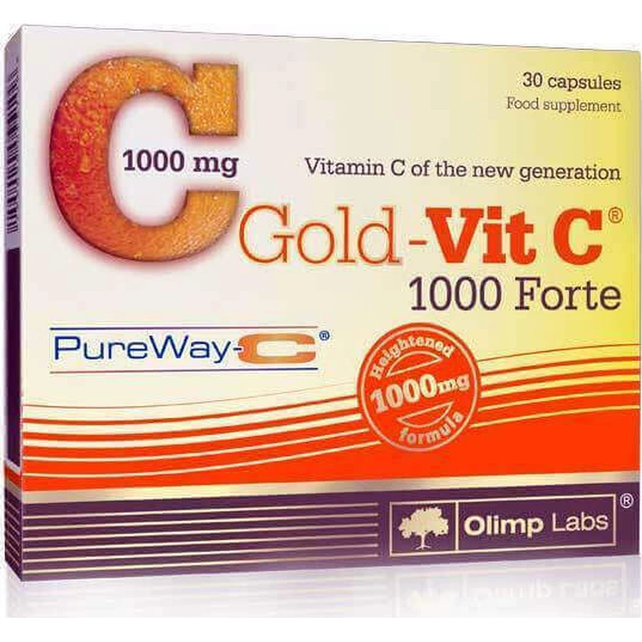 Olimp Sport Nutrition Vitamin C 1000 Forte Вітамін для підтримки імунітету, шкіри та антиоксидантної дії 1000 мг 30 капс.: ціни та характеристики