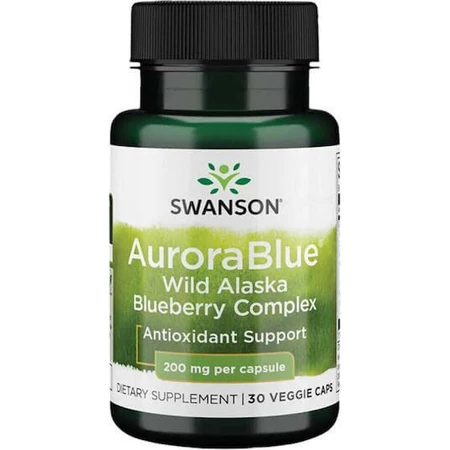 Swanson Aurora Blue Аляска комплекс з дикої чорниці 30 рослинних капсул: ціни та характеристики