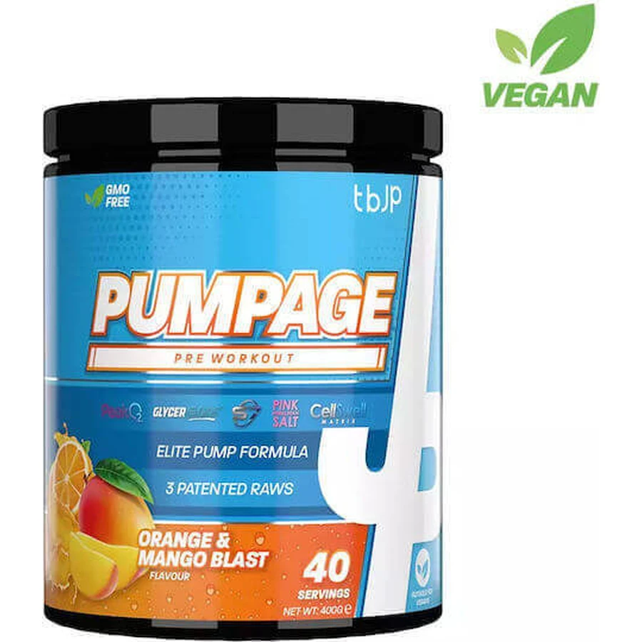 tbJp Pumpage Pre Workout Supplement 400gr Orange & Mango Blast: цены и характеристики