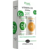 Полівітамінний комплекс Power Of Nature Vitamin D3 & Vitamin C 500мг для зміцнення імунної системи та здоров'я яєць 2000iu Orange 40 таб еф.