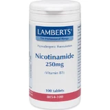 Lamberts Нікотинамід вітамін для здоров'я нервової системи 250 мг 100 таблеток