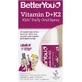 Вітамінний спрей для перорального застосування BetterYou Vitamin D+K2 для зміцнення імунітету та здоров'я яєць 15 мл