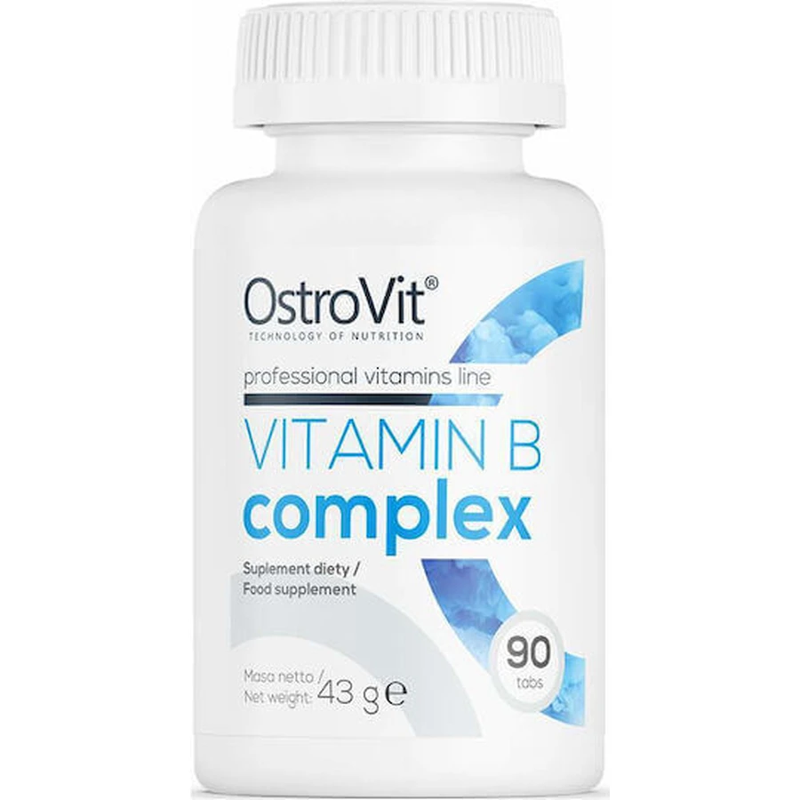 OstroVit Vitamin B Complex Вітамінний комплекс для зміцнення енергії, імунітету та нервової системи 90 таблеток: ціни та характеристики