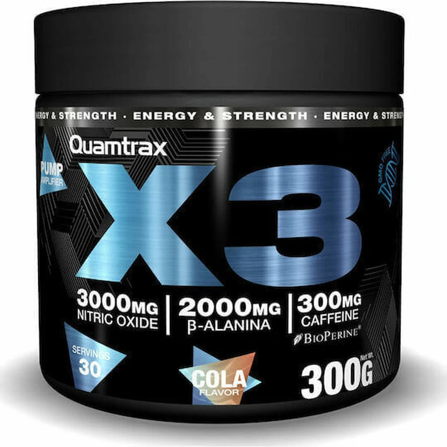 Quamtrax Nutrition X3 Предтреніровочний комплекс 300гр Кола: ціни та характеристики
