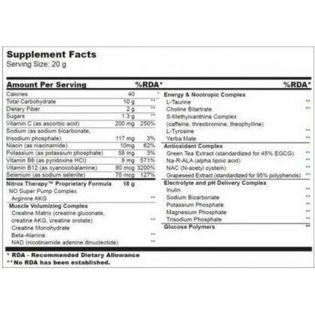 Biotech USA Nitrox Therapy Pre-workout Formula Pre Workout Supplement 680gr Cranberry: цены и характеристики