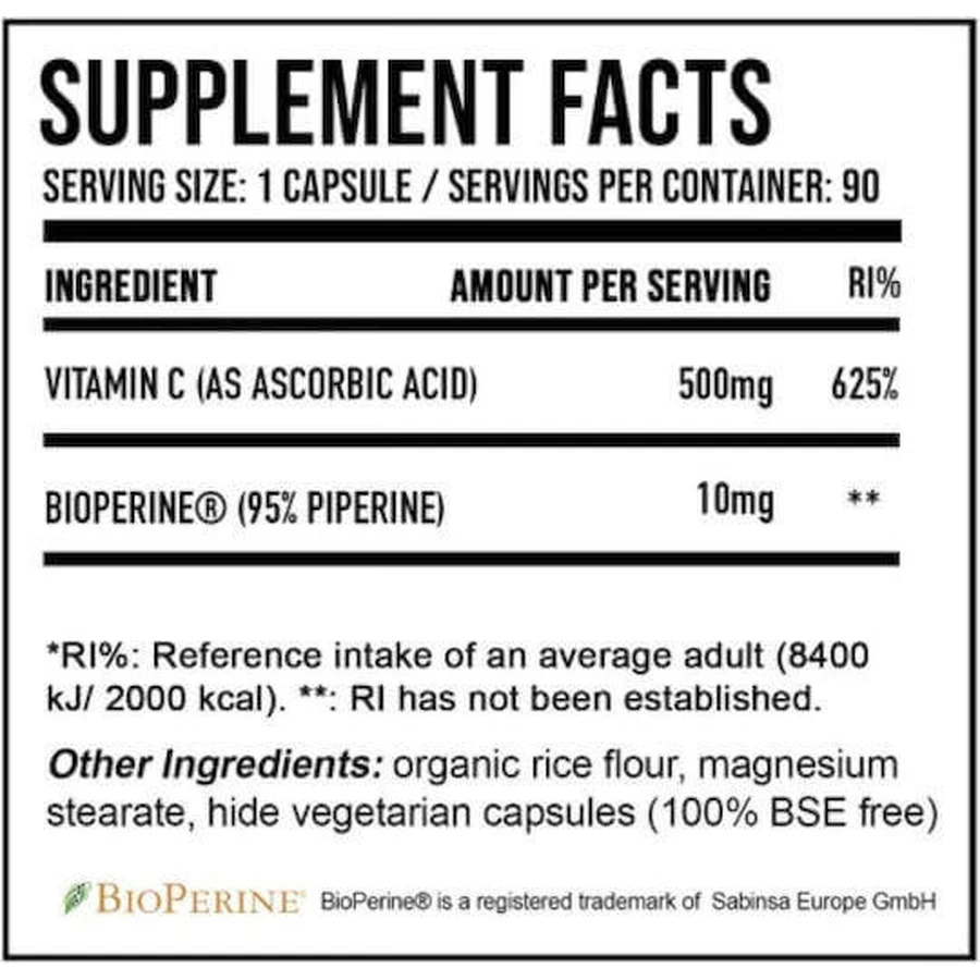 Dna Sports Vit C Вітамін для підтримки імунітету, шкіри та антиоксидантної дії 500 мг 60 капс.: ціни та характеристики
