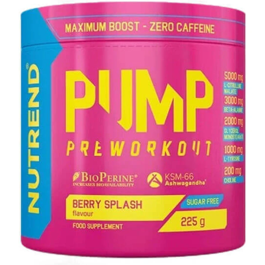 Nutrend Pump Pre Workout Supplement 225gr Fruit Burst: цены и характеристики