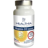 Healthia Vitamin D3 Вітамін для підтримки імунітету та здоров'я яєць 5000iu 250мг 30 м'яких гелів