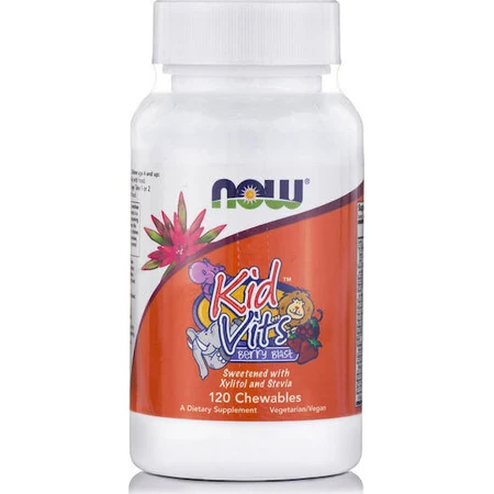 Now Foods Kid Foods Kid Vits Мультивітамінний полівітамінний комплекс для енергії, зміцнення імунітету та волосся Berry Blast 120 жувальних таблеток: ціни та характеристики