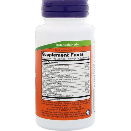Now Foods Menopause Support Menopause Supplement 90 растительных капсул: цены и характеристики