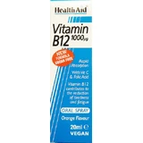 Health Aid Витамин B12 Витамин для здоровья нервной системы 1000 мкг Апельсин 20 мл