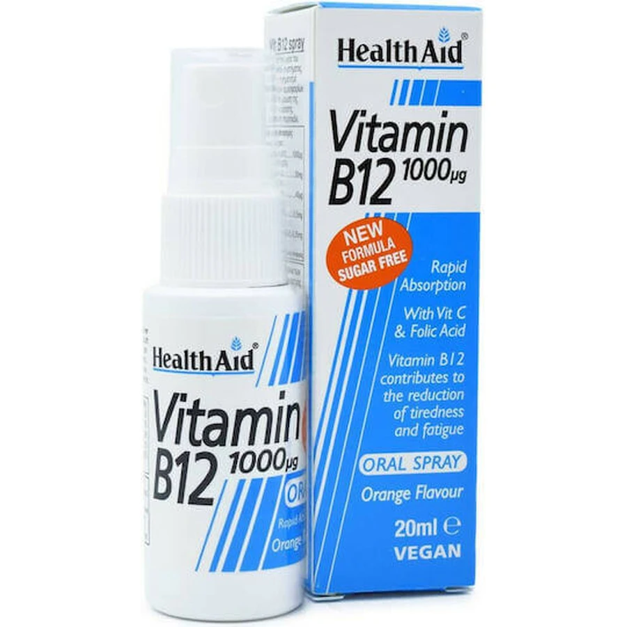 Health Aid Витамин B12 Витамин для здоровья нервной системы 1000 мкг Апельсин 20 мл: цены и характеристики