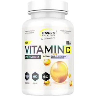 Genius Nutrition Вітамін С Вітамін для підтримки імунітету, шкіри та антиоксидантної дії 60 таблеток