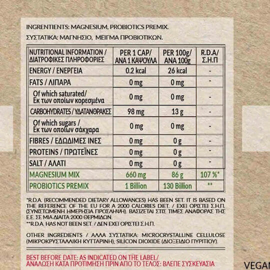 Bio Tonics Magnesium Магний Мышечный крамбл 400 мг 60 травяных капсул: цены и характеристики
