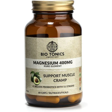 Bio Tonics Magnesium Магний Мышечный крамбл 400 мг 60 травяных капсул: цены и характеристики