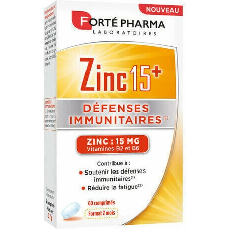 Forte Pharma Цинк 15+ 60 таблеток: цены и характеристики