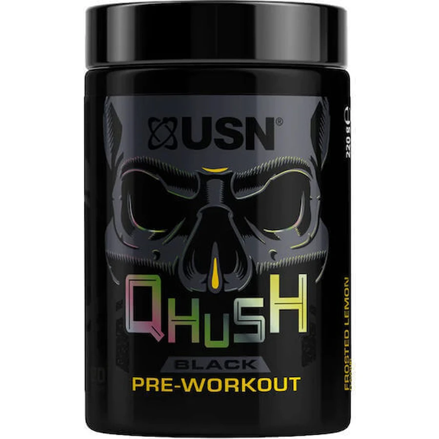 USN Qhush Black Предтреніровочний комплекс 220гр Заморожений лимон: ціни та характеристики