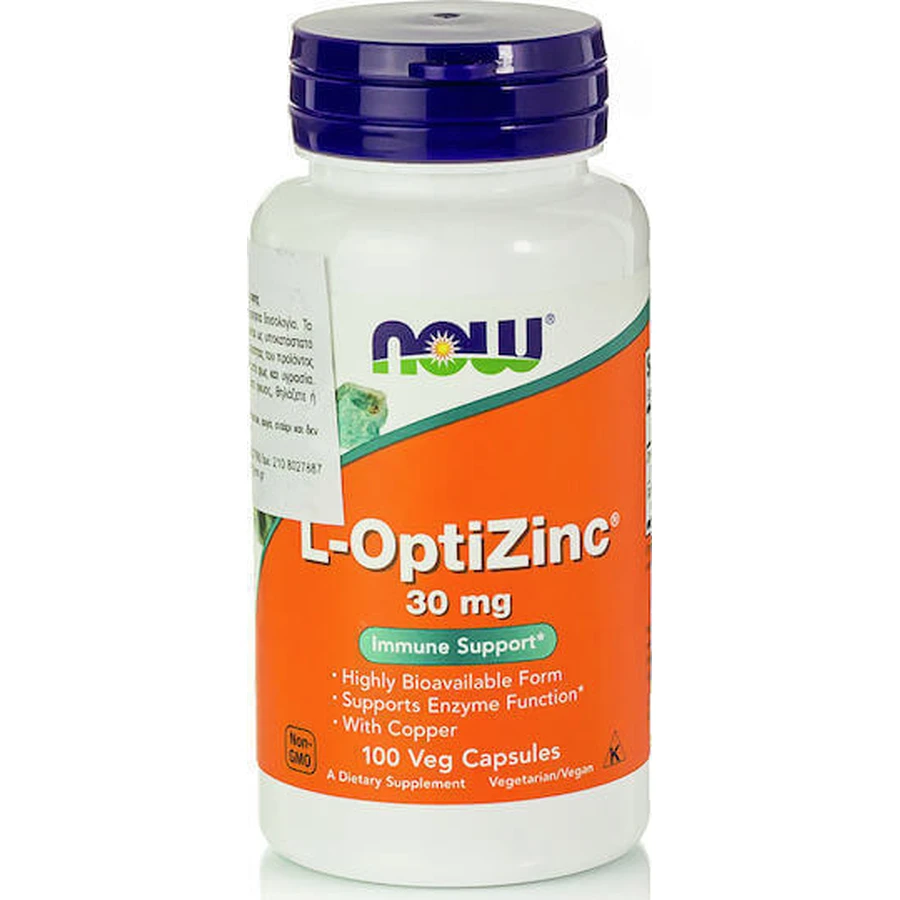 Now Foods L-OptiZinc 30mg 100 Capsules: цены и характеристики