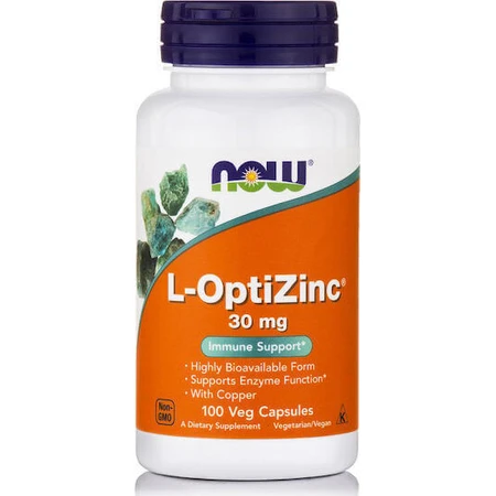 Now Foods L-OptiZinc 30mg 100 Capsules: цены и характеристики