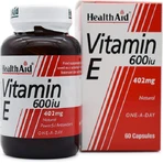 Health Aid Вітамін Е Вітамін для шкіри та антиоксидантної дії 600iu 402мг 60 х 1 капсули: ціни та характеристики