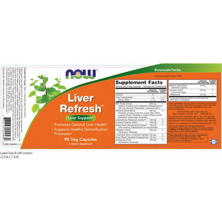 Now Foods Liver Refresh Special Dietary Supplement 90 растительных капсул: цены и характеристики
