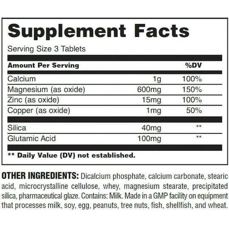 Universal Nutrition Cal-Mag-Zinc 100 таблеток: цены и характеристики