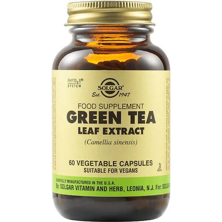 Solgar Стандартизированный экстракт листьев зеленого чая (Camellia Sinensis) 500 мг 60 растительных капсул: цены и характеристики