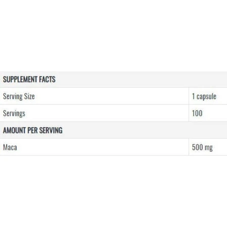 Pure Nutrition Мака 500 мг 100 капс: цены и характеристики