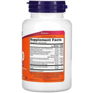 Now Foods B-50 Вітамін для зміцнення енергії, імунної та нервової системи 100 рослинних капсул