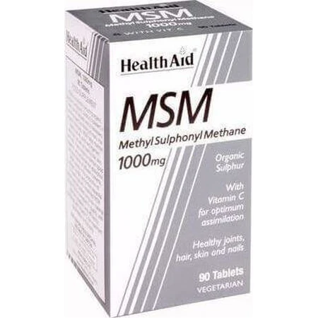 Health Aid MSM Добавка для здоров'я суглобів та кісток для чоловіків 90 таб.: ціни та характеристики