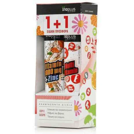 Ino Plus Vitamin C 1000mg + Zinc & Multi Vitamin Мультивитамины для энергии и укрепления иммунной системы 40 табл. eff: цены и характеристики