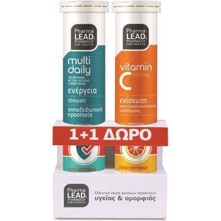Pharmalead Multi Daily & Vitamin C 1000mg Полівітамінний мультивітамінний комплекс Multi Daily & Vitamin C 1000mg для зміцнення енергії та імунної системи апельсин: ціни та характеристики