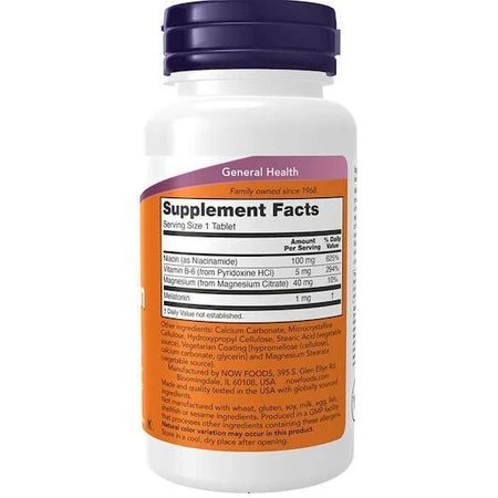 Now Foods Мелатонин 1 мг добавка для сна 100 табл.: цены и характеристики