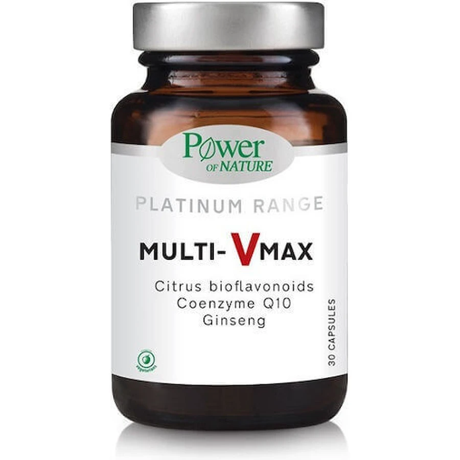 Полівітамінний мультивітамінний комплекс Power Of Nature Platinum Range Multi-Vmax для підвищення енергії та імунітету 100 мг 30 капс.: ціни та характеристики