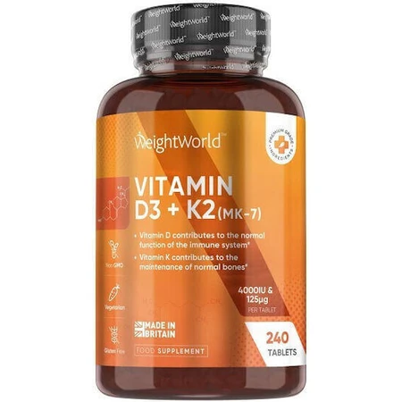 WeightWorld Вітамін D3 для підтримки імунітету та здоров'я яєць 4000iu 240 таблеток: ціни та характеристики