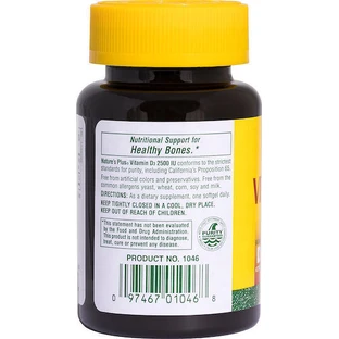 Nature's Plus Витамин D3 для поддержки иммунитета и здоровья яиц 2500iu 90 софтгелей